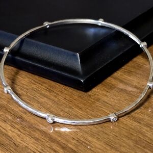 Silpada Sterling Silver & Zirconia Bangle Bracelet